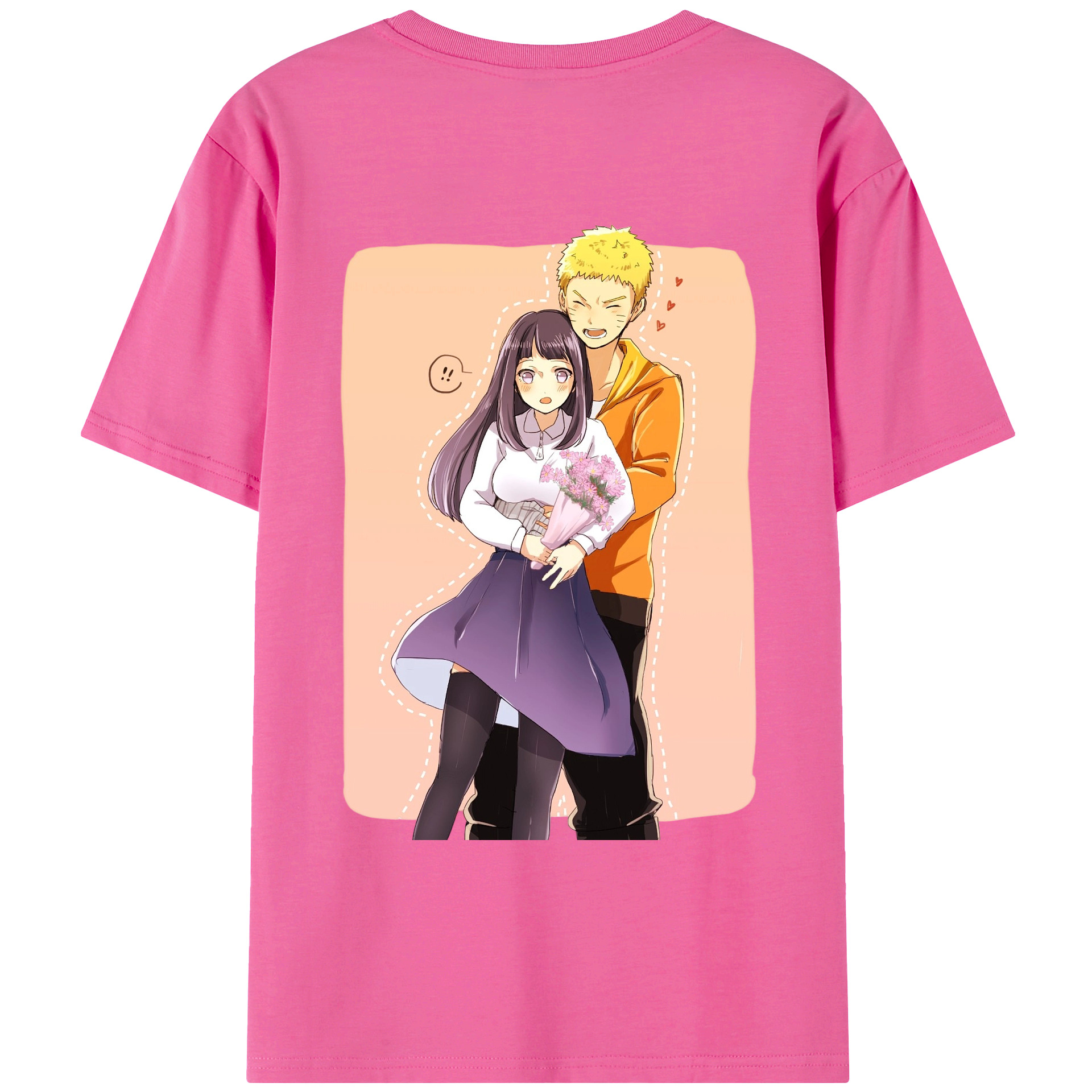 （画像用） NARUTO -ナルト- 日向ヒナタ Hyūga Hinata レディース半袖Tシャツ(バックプリント)